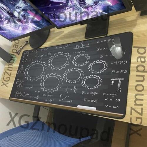 XGZ Large Game Mouse Pad Black Lock Edge Campus Physical Symbol PC Laptop Custom Table Mat Speed Rubber Stripe Non-slip Xxl