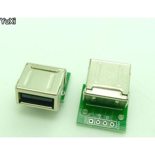 YUXI 1PCS USB Female to Dip Adapter Board USB Socket A Female All-inclusive USB-A Female Computer Accessories USB Female