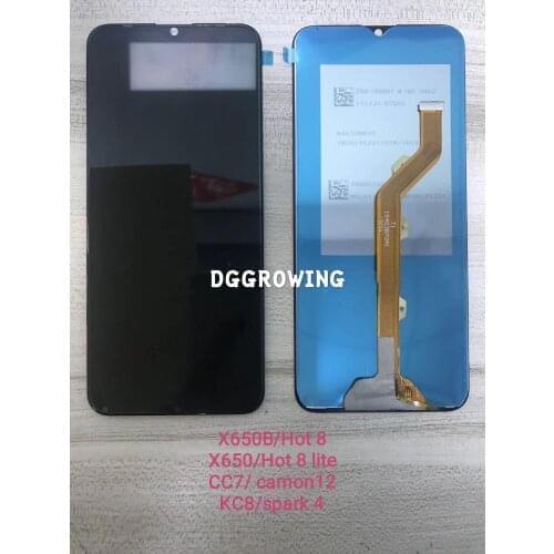10 PCS/Lot Display For Infinix Hot 8 X650 Full LCD Digitizer Touch Screen Assembly Parts For Tecno Spark 4 KC2 LCD Replacement