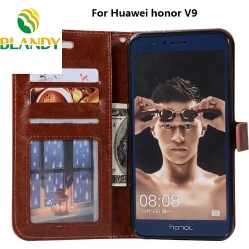 10pcs/lot for Huawei mate 10 lite pro TPU + PU Leather Crazy Horse Wallet cover Case for Huawei honor V9 honor 6A USA version