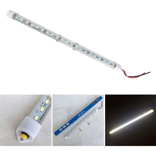 1x 12V/24V 6000K 24 LED Universal Truck Vehicle Conversion Lights Cab Lighting Work Light Bar White Large Interior Lights