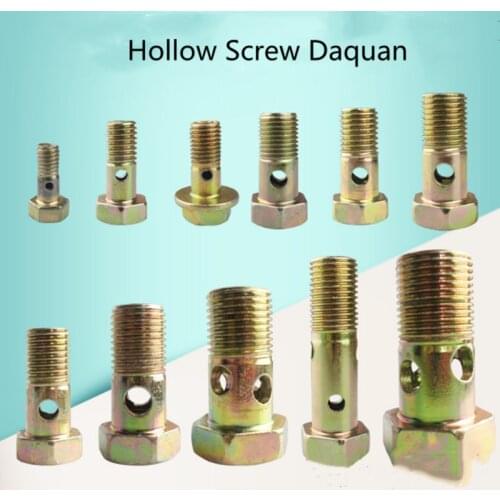 20PCS M6 M8 M10 M12 M14 m16 m18 hollow screw Diesel engine oil recyle return tubing hinge hydraulic oil bolt Screw