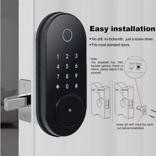 2021 Smart Fingerprint Password App Remote Unlocking Replacement Ball Lock North American Specification Lock