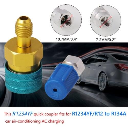 Car AC Charging Quick Coupler Adapter Fitting R1234YF / R12 to R134a Low Side for Caring Personal Cars Accessories