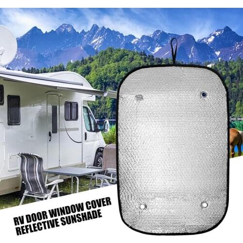 Car Sun Shade UV Protection RV Door Window Sunshade Cover Side Window Reflective Film Sun Visor For Car RV Travel Supplies