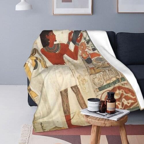 Tomb Of Nakht And His Wife Tawy Ancient Egyptian Civilization Blanket Velvet Throw Blankets for Bedding Outdoor Bedspreads