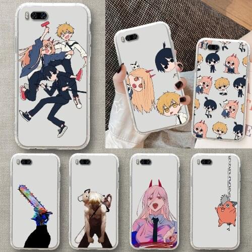 Anime Chainsaw Man Phone Case For Xiaomi Mi Max Note 3 A2 A3 8 9 9T 10 Lite Pro Ultra transparent trend prime painting funda tpu