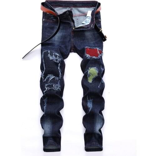 Gersri Men Casual Jeans New Fashion Slim Straight Stretch Jeans Spring And Autumn mens Overalls Men Jeans Male Jeans