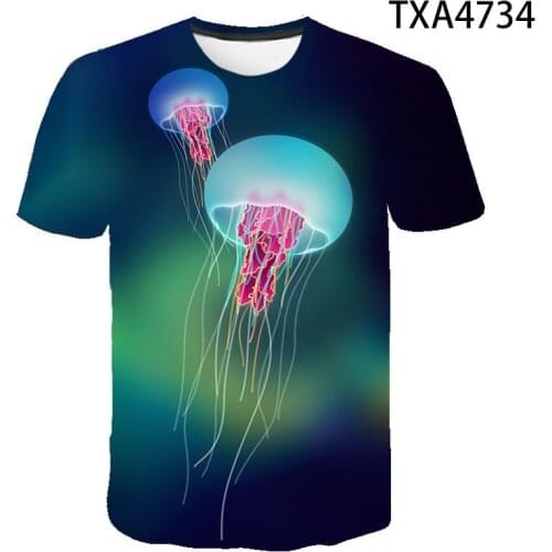 New Summer Jellyfish 3D T Shirt Men Women Children Casual Fashion Streetwear Boy Girl Kids Printed T-shirt Cool Tops Tee