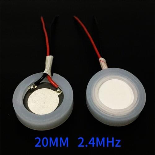 2 PCS 20mm 2.4Mhz Ultrasonic Mist Maker Fogger Atomizing Transducer Oscillating Blade Piezoelectric Ceramic Air Humidifier Acces
