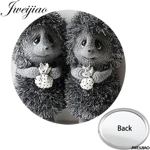 Youhaken Hedgehog In The Fog Pocket Mirror Girls Compact Portable Simple Mini One Side Flat Makeup Vanity Hand Mirrors