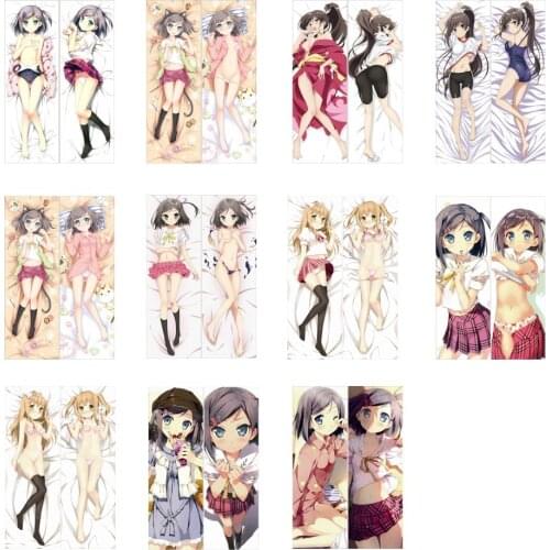 Japanese Anime Hugging Pillow Cover Case Pillowcases Decorative Pillows 11PCS Hentai Ouji To Warawanai Neko Double-Sided 2Way