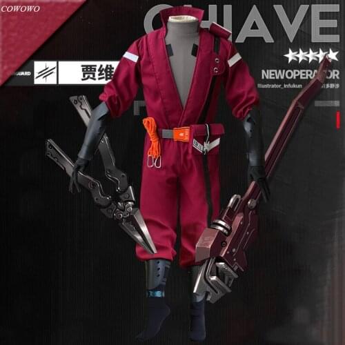 Anime!Arknights Chiave New Operator Vanguard Battle Suit Handsome Uniform Cosplay Costume Halloween Party Outfit Custom Any Size