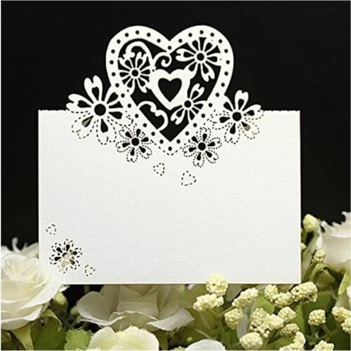 Metal Cutting Dies for Heart Shape Place Cards Wedding Name Cards making Wedding Party Table Decoration