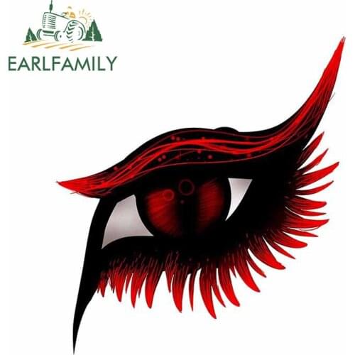 EARLFAMILY 13cm x 11.7cm For Blood Eye Car Styling Stickers Surfboard Decal Occlusion Scratch Waterproof Anime Graphics Decor