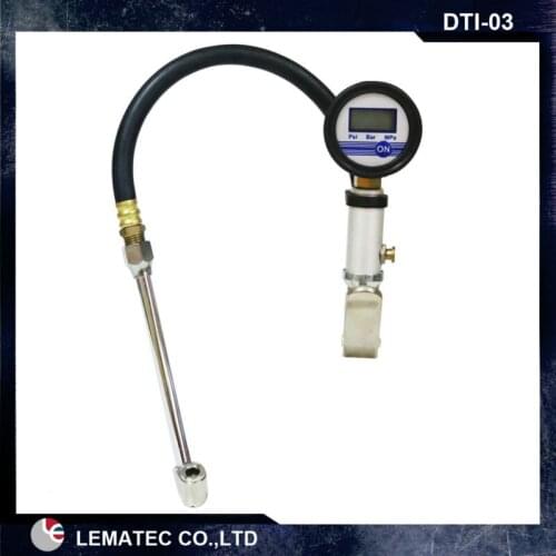 NEW AUTO AIR GAUGE TIRE INFLATOR FOR AIR COMPRESSOR DIGITAL PRESSURE GAUGE WITH CHUCK