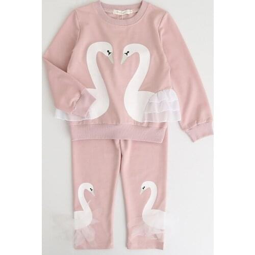 2019 Toddler girl clothes / Goose girl outfits / Pink and Lt. blue and black colors available