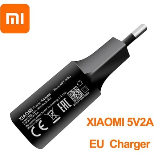Original Xiaomi Mi A2 Lite 5V2A Wall Charger EU Plug and Micro Usb Cable Charge for Redmi 3 3S 4 4C 4X 4Pro 5 Note 3 4 5A 5 Pro