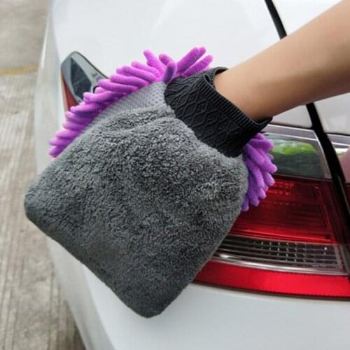 Car Wash Glove Car Wax Detailing Brush Coral Mitt Soft Anti-Scratch For Car Wash Car Cleaning Multifunction Thick Cleaning Glove