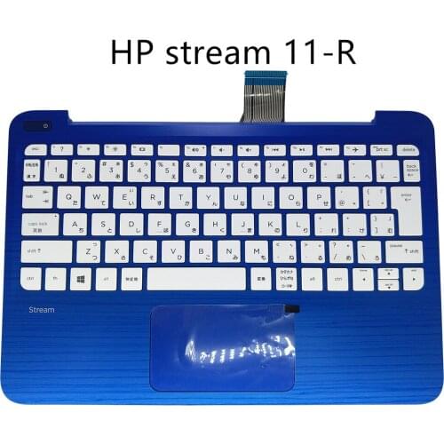 JP keyboard for HP stream 11-R 11-D 11-R015WM 11-r014wm 11-R015NR Japanese white blue Palmrest touchpad upper case FAY0H001010