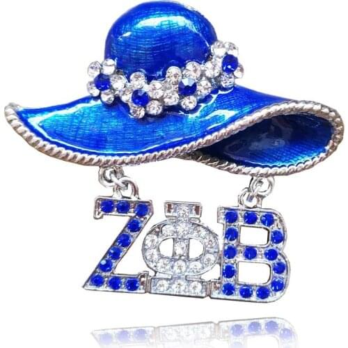 Drop shipping ZETA PHI BETA Sorority Hat Pin zpb brooch Jewelry