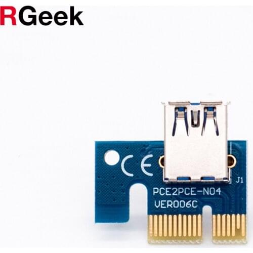 PCI 1X PCI-e X1 Riser 180 Degree Riser Card Adapter to USB For Riser 006 006C 007S 008S райзер для видеокарты