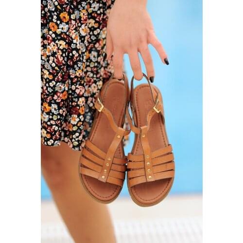 A307-20 Pink Potin Women Genuine Leather Sandals