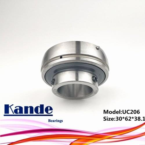 1pc UC 206 ID: 30mm UC206-18 ID: 1-1/8" in UC206-19 ID: 1-3/16"in pillow block bearing UC206 UC 206-18 UC206-19 Kande