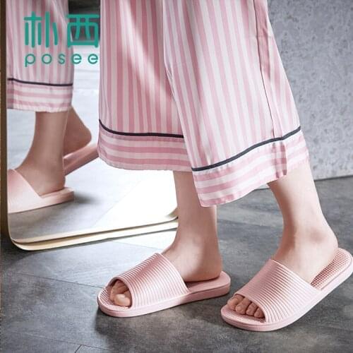 POSEE Home Bathroom Slippers for Men and Women slippers women summer Sliders Sandal Non-Slip On Flats indoor Summer Shoes 2910