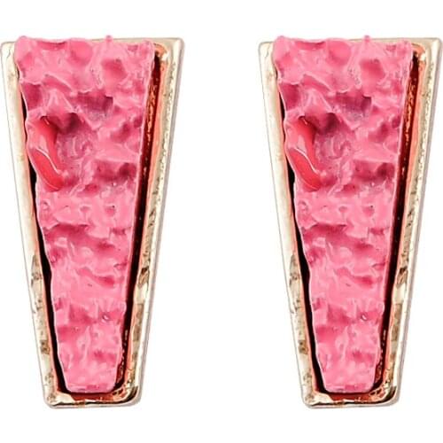 Geometric Earrings Enamel Paint High Quality Stud Earrings Womens Brand Fine Jewelry Free Shipping