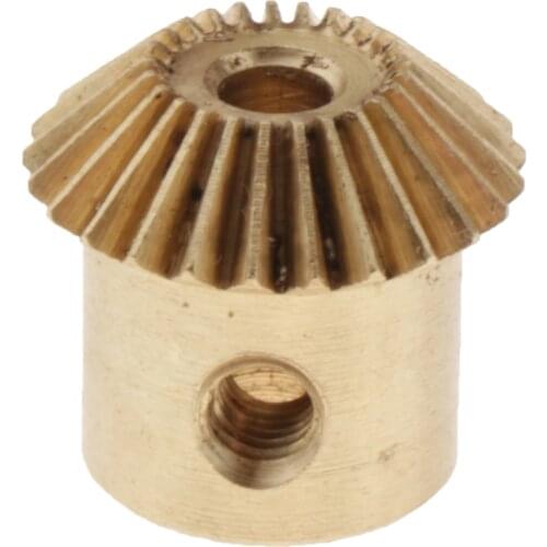 0.5 Modulus Brass Bevel Gear 25 Tooth 3 To 5mm Diameter Hole
