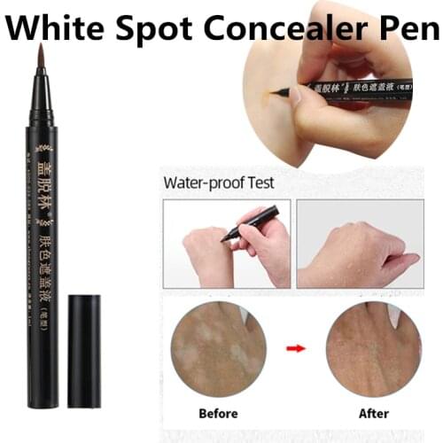 1Pc Natural Vitiligo Scars Cover Pen Waterproof Long-Lasting External Use Tattoo Concealer Liquid Woman Man Concealer