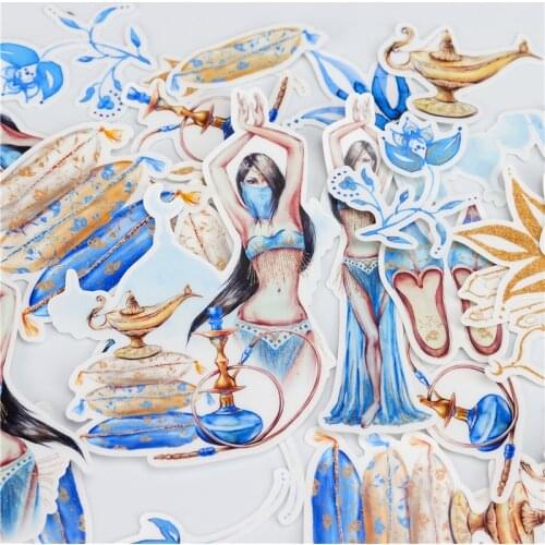 27pcs CuteIndian girls Decorative Stickers Scrapbooking Sticker Label Diary Stationery Album Stickers DIY Stickers School Office