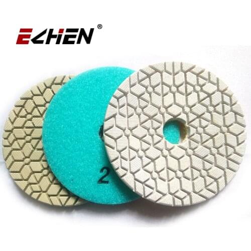 3 Steps Diamond Polishing Pads for Wet polishing granite slabs engineer stone marble natural quartz velcro back