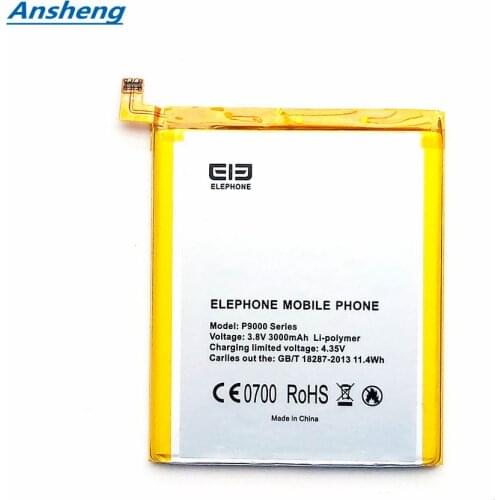 Ansheng High Quality 3000mAh battery for Elephone P9000 P9000 Lite Smart phone
