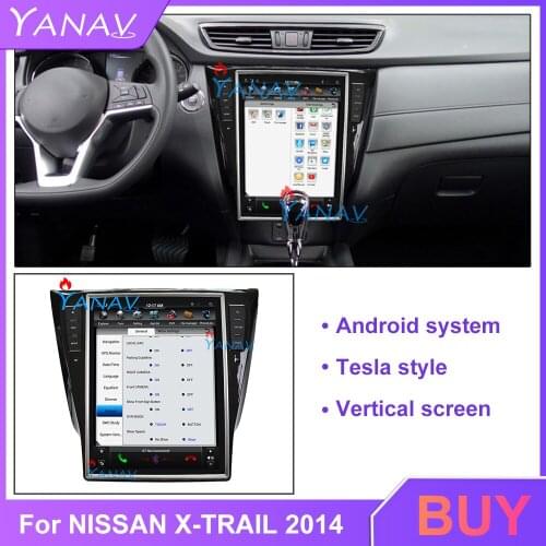 Vertical screen HD car stereo android system multimedia player FOR-NISSAN X-TRAIL 2014 car GPS navigation auto radio DVD player