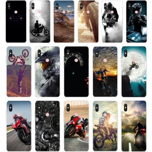 101AA Handsome motorcycle gift Soft Silicone Tpu Cover phone Case for Xiaomi Redmi S2 3S MI A3 Note 9T 4 Prime case