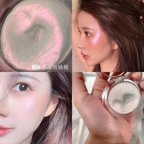 Mashed potato gloss powder bright pink fine silkworm diamond high gloss makeup highlighter highlighter palette