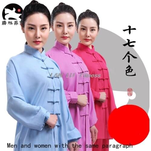 Chinese Martial Arts Long sleeve Tai Chi clothing Suit Wing Chun Kung Fu uniforms Performance men and women spring and autumn