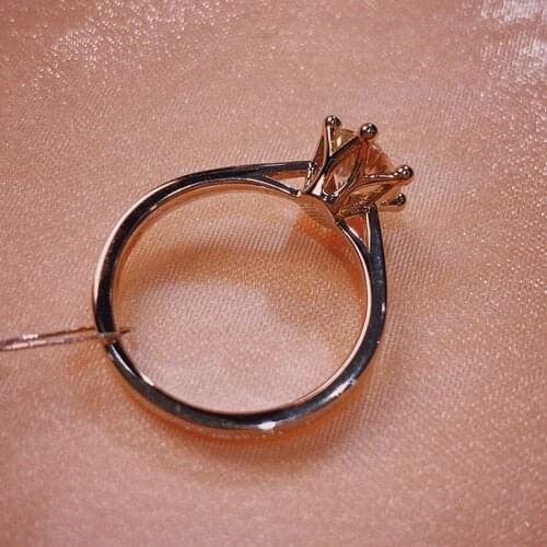 925 silver Moissanite ring 6 claws Romantic Crown design 1ct round excellent cut DF color Engagement Anniversary Ring