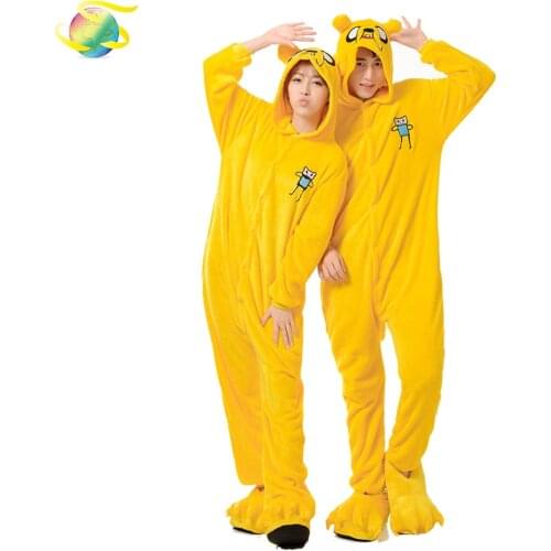 Cute dog jack kigurumi animal onesies for women men adults winter warm sleepwear jumpsuits