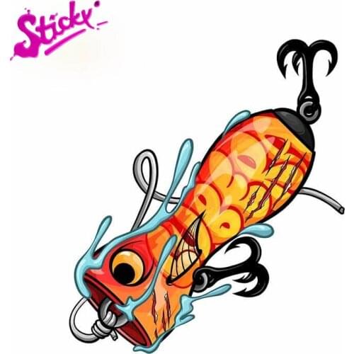 STICKY Car Stickers Motorcycle Decalsfor Popper Cubera Fish Lure Decorative Accessories,to Cover Scratches Waterproof PVC
