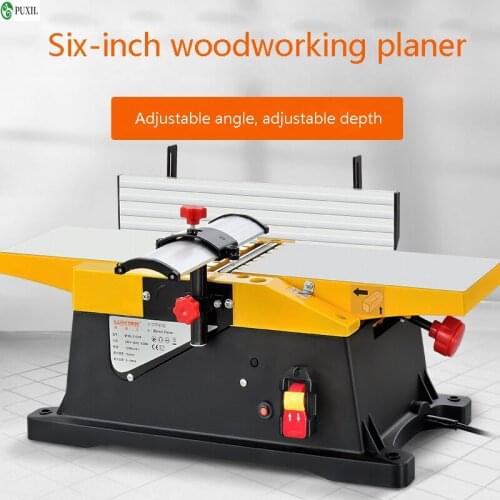 Multi-Function 6Inch Woodworking Electric Planer Desktop Woodworking Electric Planer Household Small Electric Planer