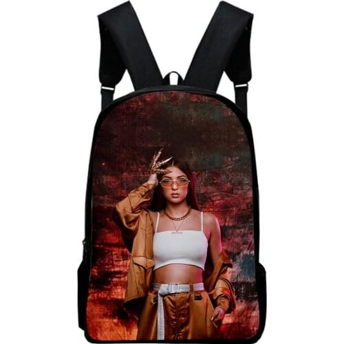 Eva Queen Fashion Oxford Cloth Shoulder Backpack Printed Multi Zipper Pack Casual Student School Bag