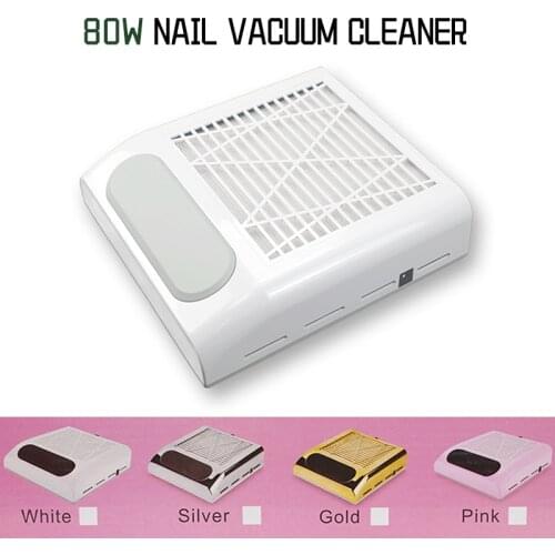 80W Strong Nail Dust Suction Collector Vacuum Cleaner with Big Power Fan With Filter Nail Art Equipment Nail For Manicure
