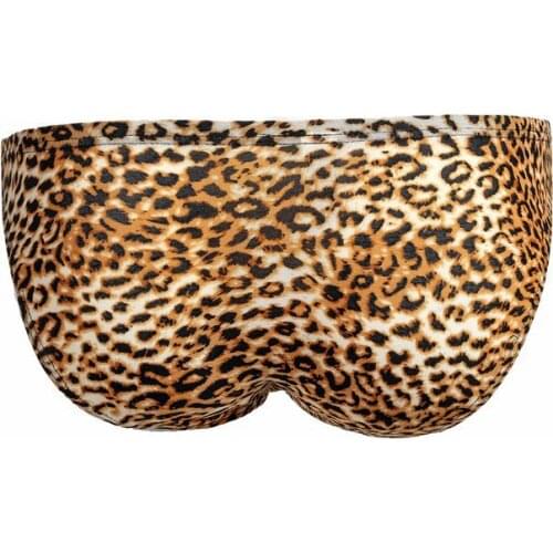 Mens underwear leopard briefs fashion wild man underwear ropa interior hombre mesh breathable tide homoseksuele mannen ondergoed