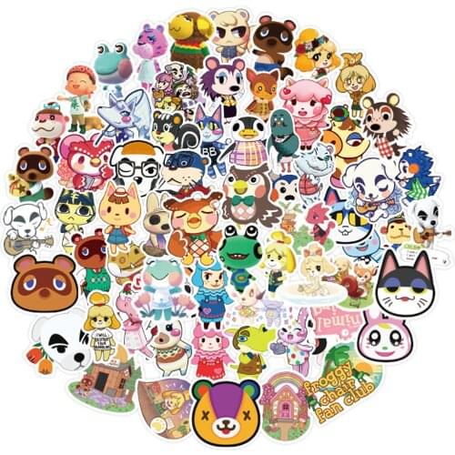 100PCS Game Animal Crossing Stickers Skateboard Fridge Guitar Laptop Motorcycle Travel Luggage Kid Toy Graffiti Sticker Decal