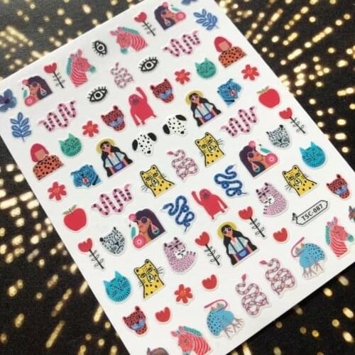 Control your destiny LETTER series 4 colors 3d nail art stickers decal template diy nail tool decorations
