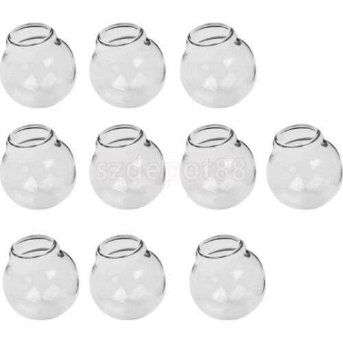 New Arrivals 2015 Globe Glass Bottle Ring Pendant Locket 25m Ball 14mm Mouth 10PCS Clear