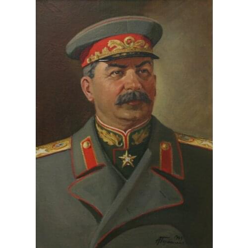 Wholesale painting # TOP art good quality --SOVIET WW2 painting-Russia joseph stalin portrait print art painting on canvas